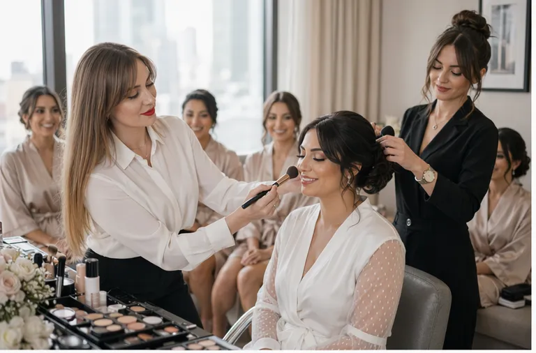 Bridal Party Makeup & Hair Team for Large Weddings in Chicago