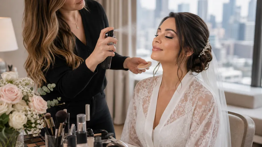 Long-Lasting Wedding Makeup for Chicago Weather