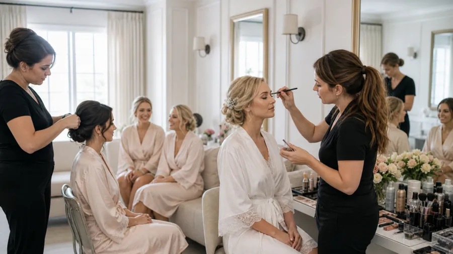 How Many Makeup Artists Do You Need for a Large Bridal Party?