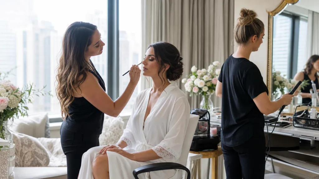 Hotel Bridal Suite Hair and Makeup in Chicago: How to Plan the Morning
