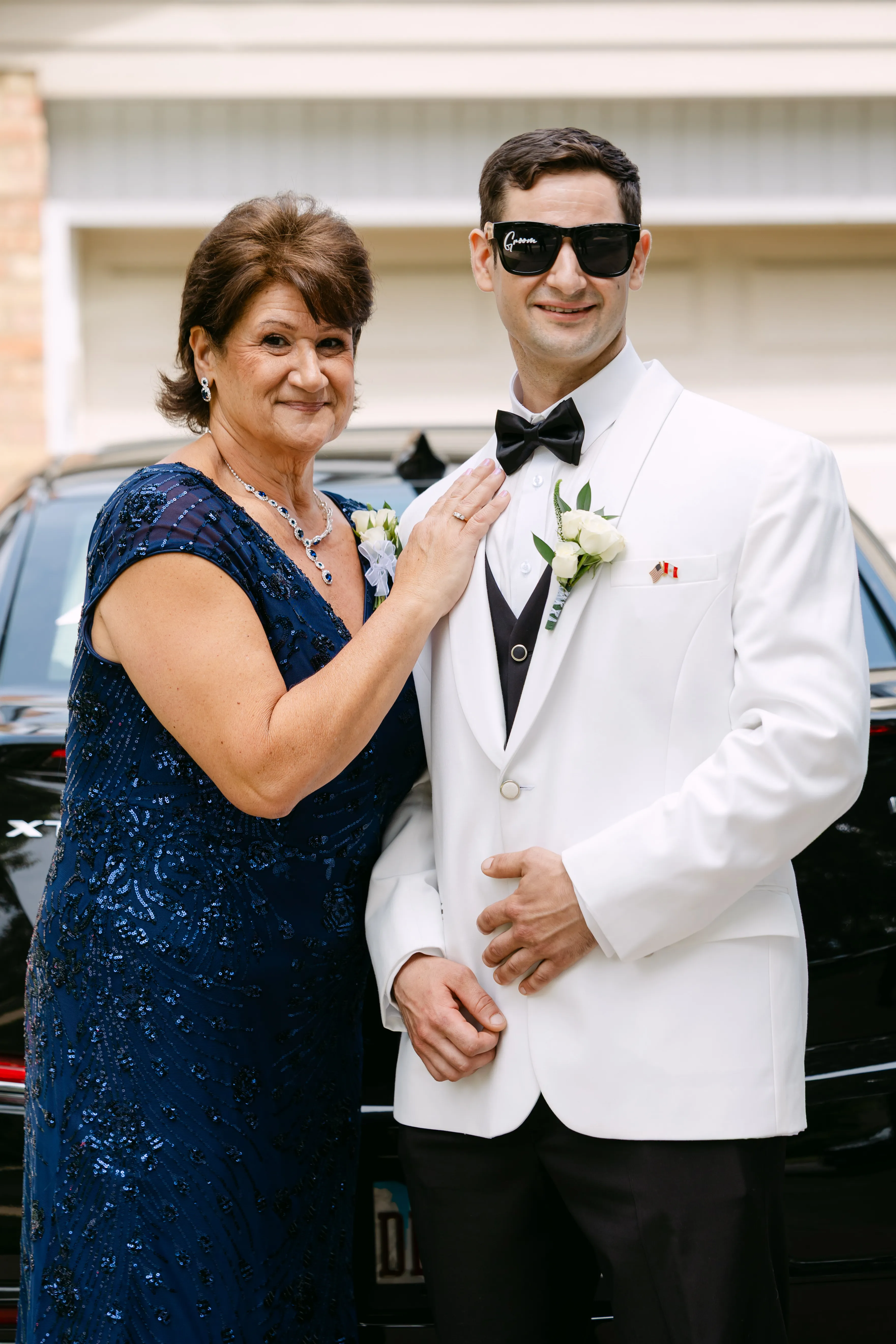 Mother of the bride with polished wedding-day makeup